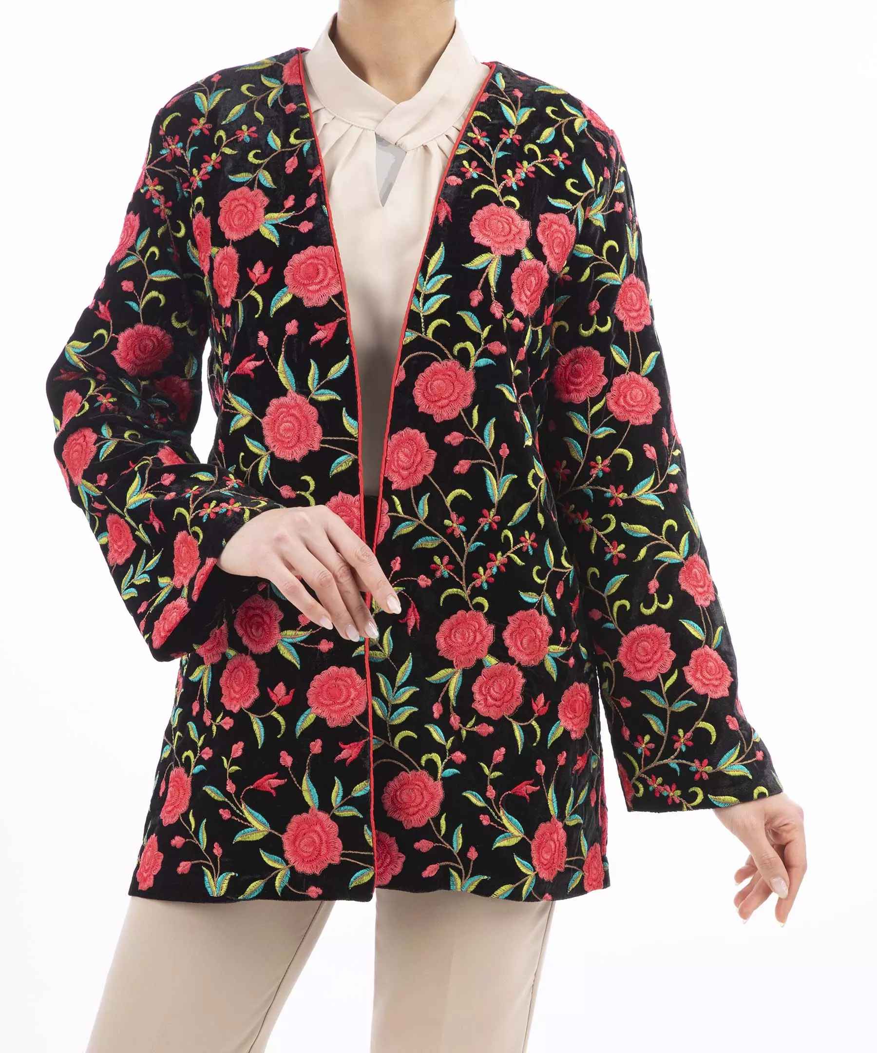Price and Buy Persian Embroidered Women’s Manto with Floral Design