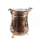 Price and Buy Persian Engraved Copper Waste Basket with Embossed Achaemenid Design
