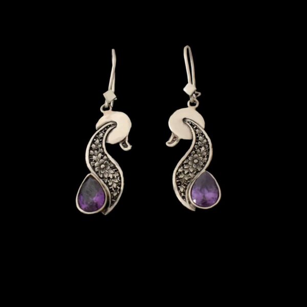 Price and Buy Persian Engraved Silver Earrings with Purple Amethyst Gemstone_68f76ddb239f9.jpeg Price and Buy Persian Engraved Silver Earrings with Purple Amethyst Gemstone