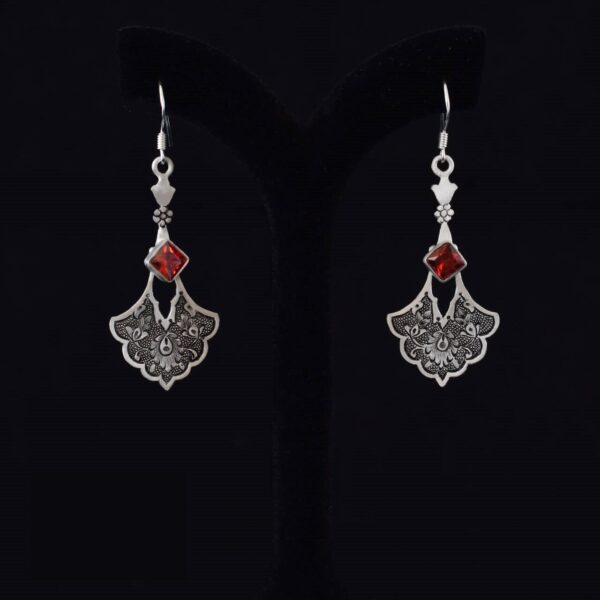 Price and Buy Persian Engraved Silver Earrings with Synthetic Gemstone_68f76e2223084.jpeg Price and Buy Persian Engraved Silver Earrings with Synthetic Gemstone