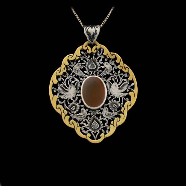 Price and Buy Persian Engraved Silver Pendant with Agate Gemstone_68f76174c7a9d.jpeg Price and Buy Persian Engraved Silver Pendant with Agate Gemstone