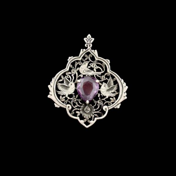 Price and Buy Persian Engraved Silver Pendant with Amethyst Gemstone_68f7641677a84.jpeg Price and Buy Persian Engraved Silver Pendant with Amethyst Gemstone