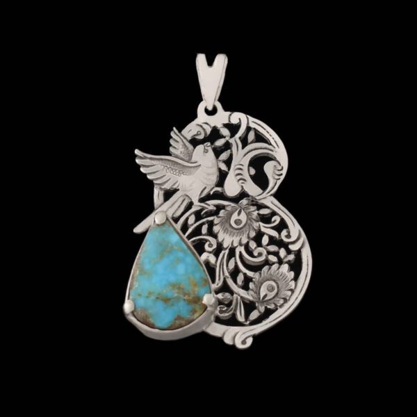 Price and Buy Persian Engraved Silver Pendant with Turquoise Gemstone_68f277522441d.jpeg Price and Buy Persian Engraved Silver Pendant with Turquoise Gemstone