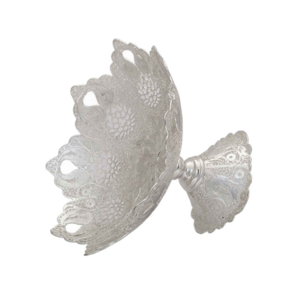 Price and Buy Persian Filigree Decorative Bowl – Paria Malileh-Kari Silver Fruit Bowl - Image 3