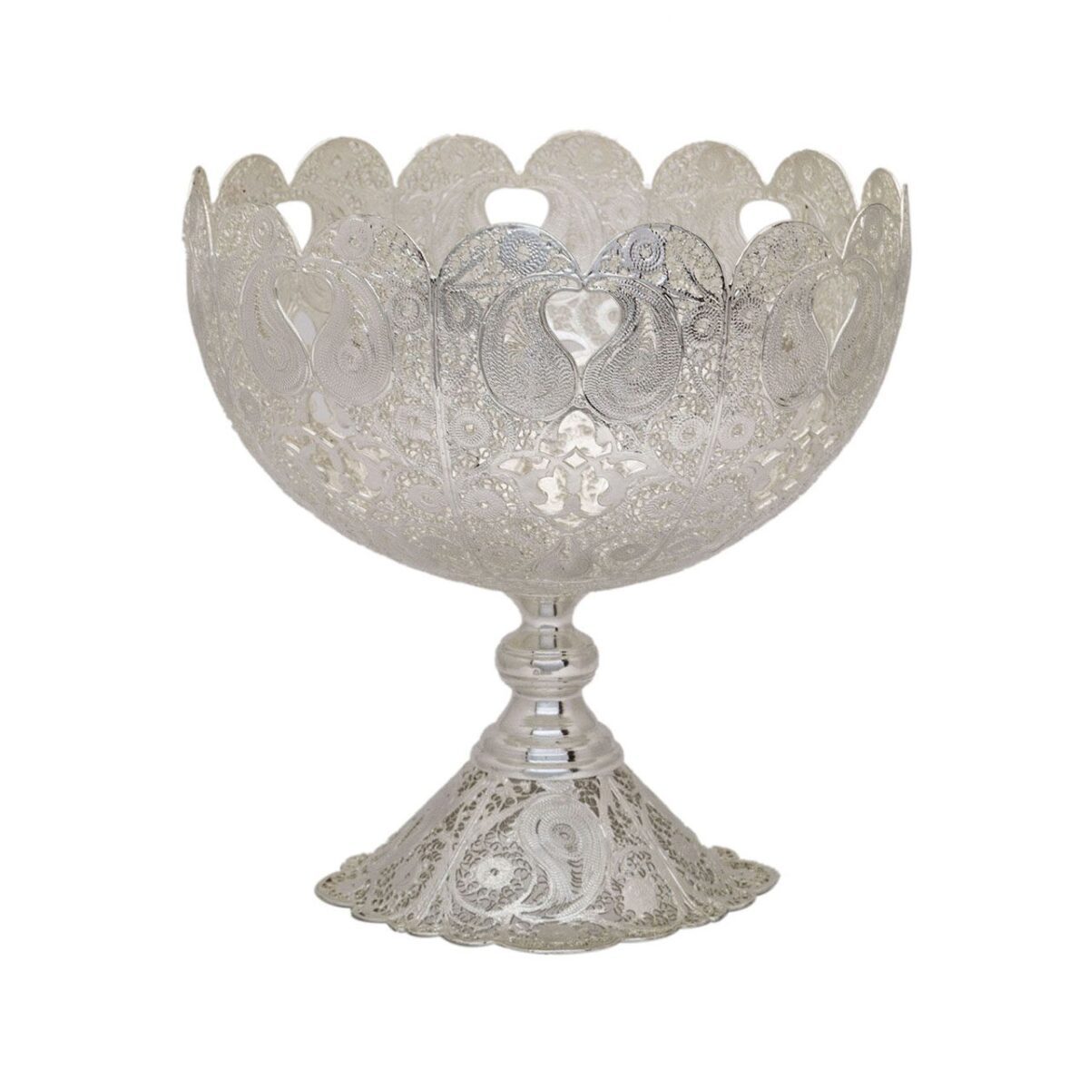 Price and Buy Persian Filigree Decorative Bowl – Pegah Malileh-Kari Silver Fruit Bowl