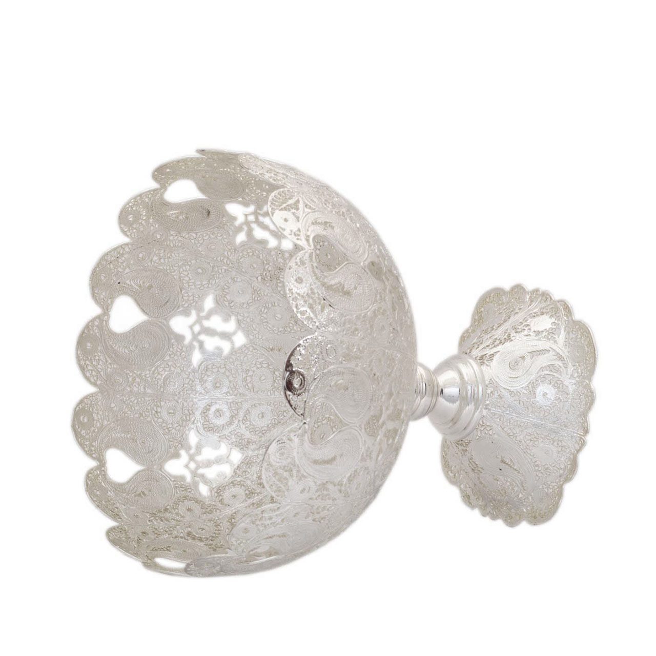 Price and Buy Persian Filigree Decorative Bowl – Pegah Malileh-Kari Silver Fruit Bowl - Image 3