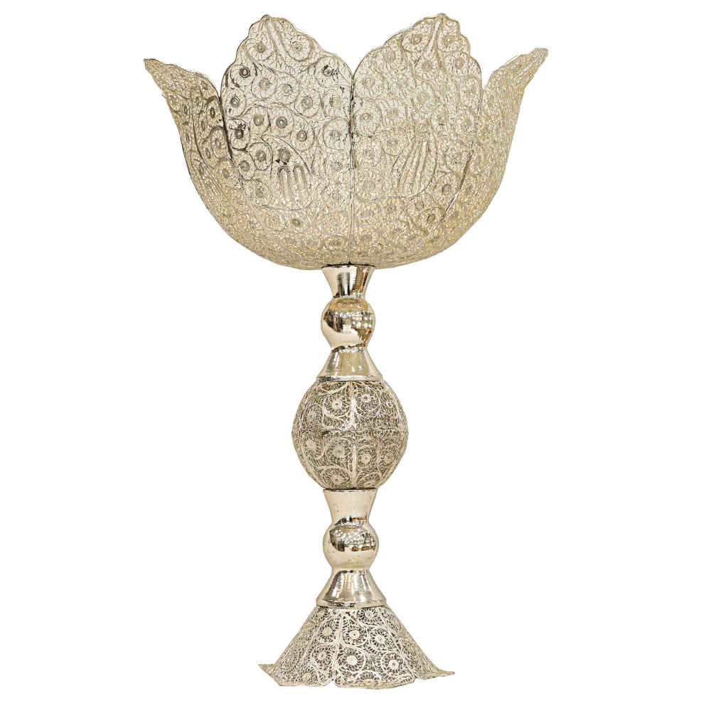 Price and Buy Persian Filigree Decorative Bowl – Shokoh Malileh-Kari Silver Fruit Bowl