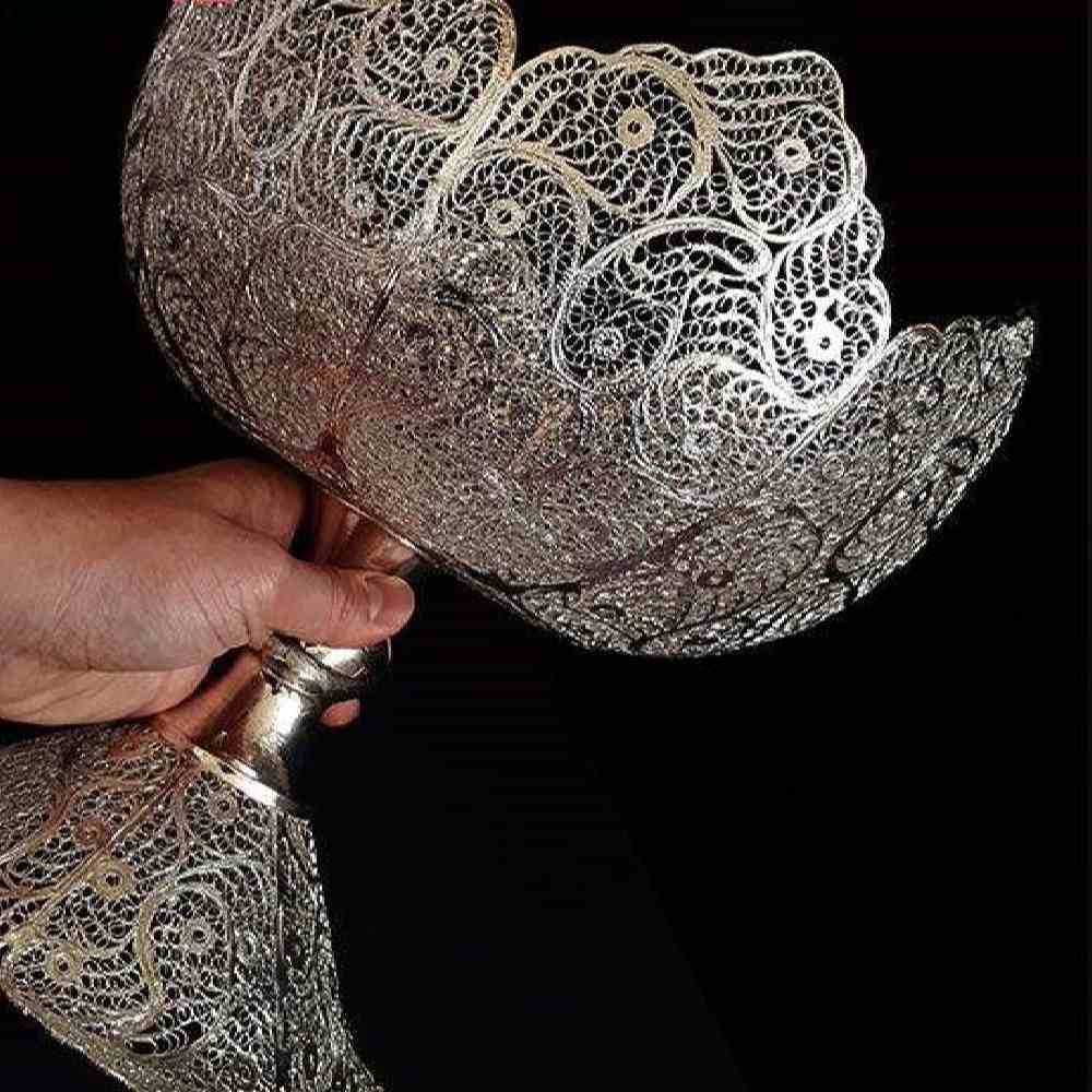Price and Buy Persian Filigree Decorative Bowl – Tida 36 Fine Artisan Craft - Image 5