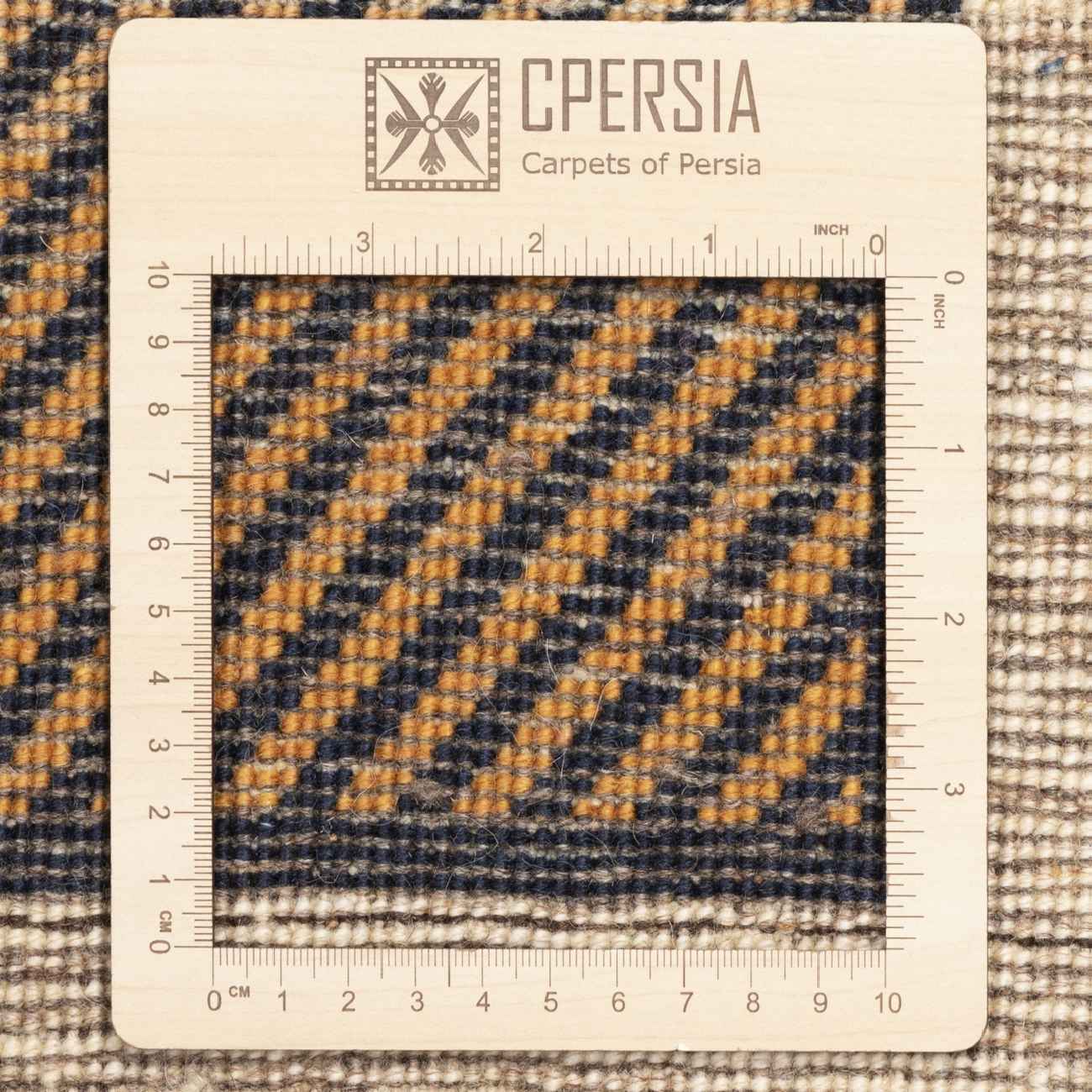 Price and Buy Persian Gabbeh Rug with Wool Genuine Handwoven in Fars Checkered Cream - Image 3