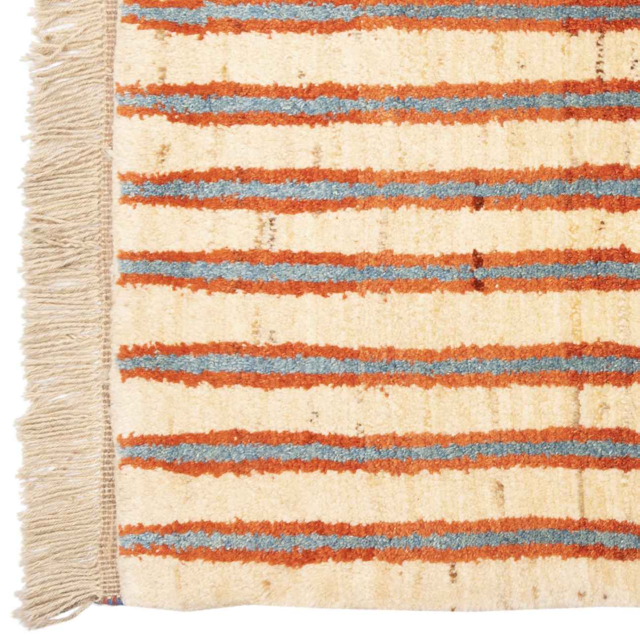Price and Buy Persian Gabbeh Rug with Wool Handwoven in Fars Striped Geometric Cream - Image 5