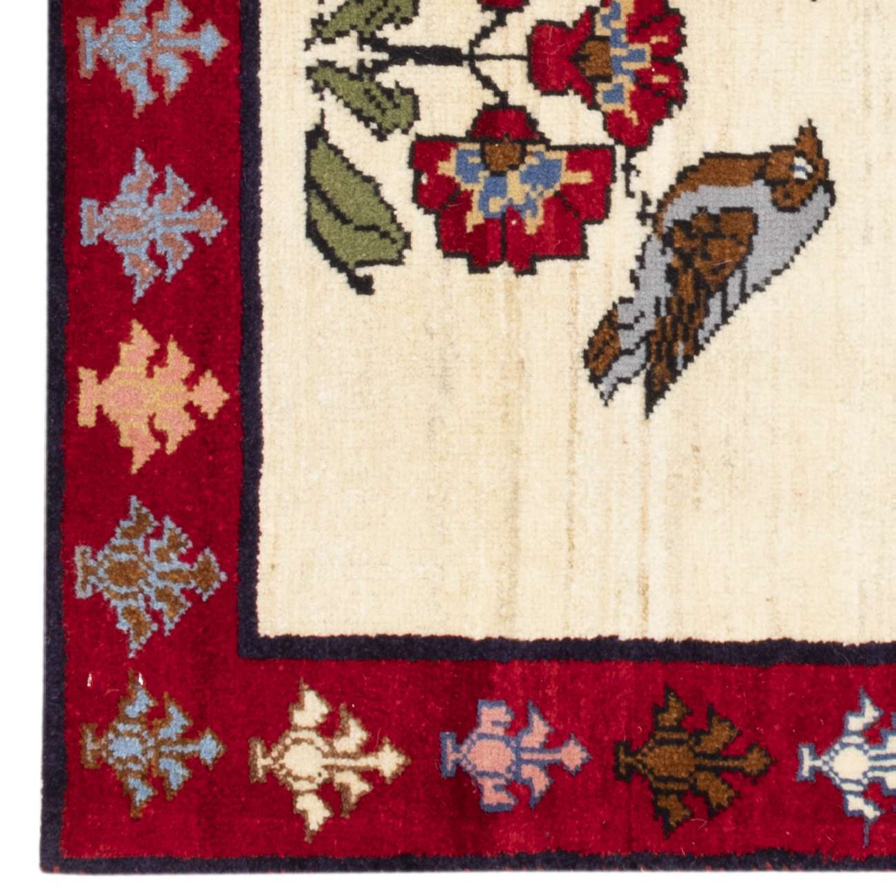 Price and Buy Persian Gabbeh Wool Rug Handwoven in Fars Birds & Flowers - Image 7