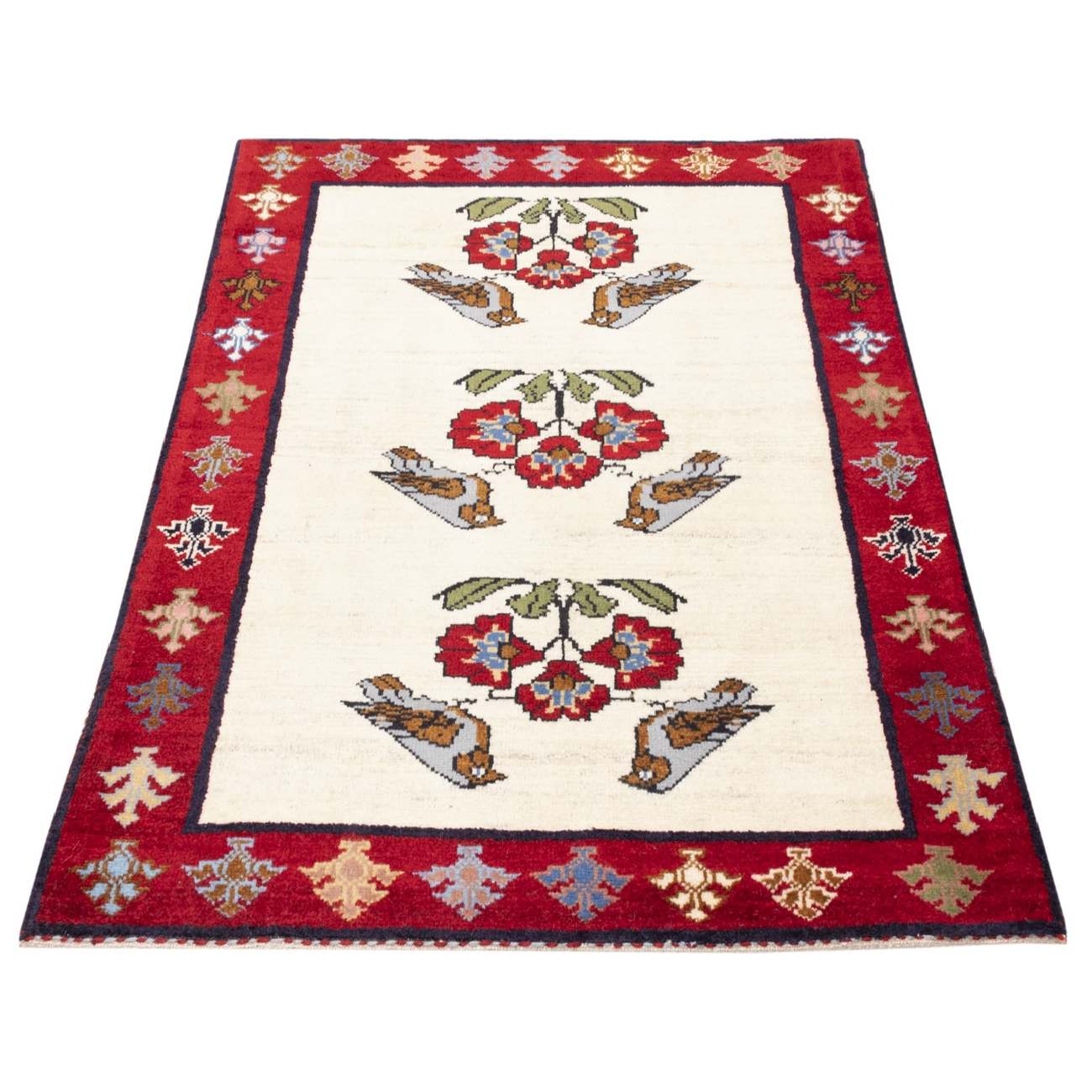 Price and Buy Persian Gabbeh Wool Rug Handwoven in Fars Birds & Flowers - Image 8