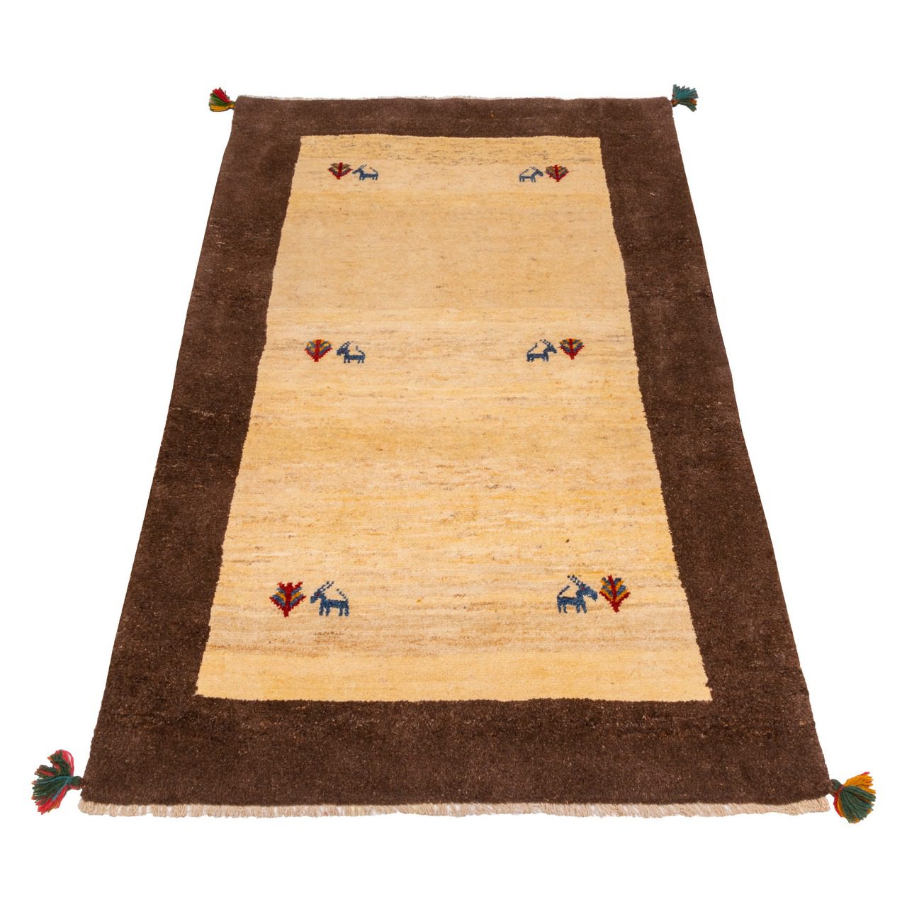 Price and Buy Persian Gabbeh Wool Rug Handwoven in Fars Bordered Animal Motifs - Image 6
