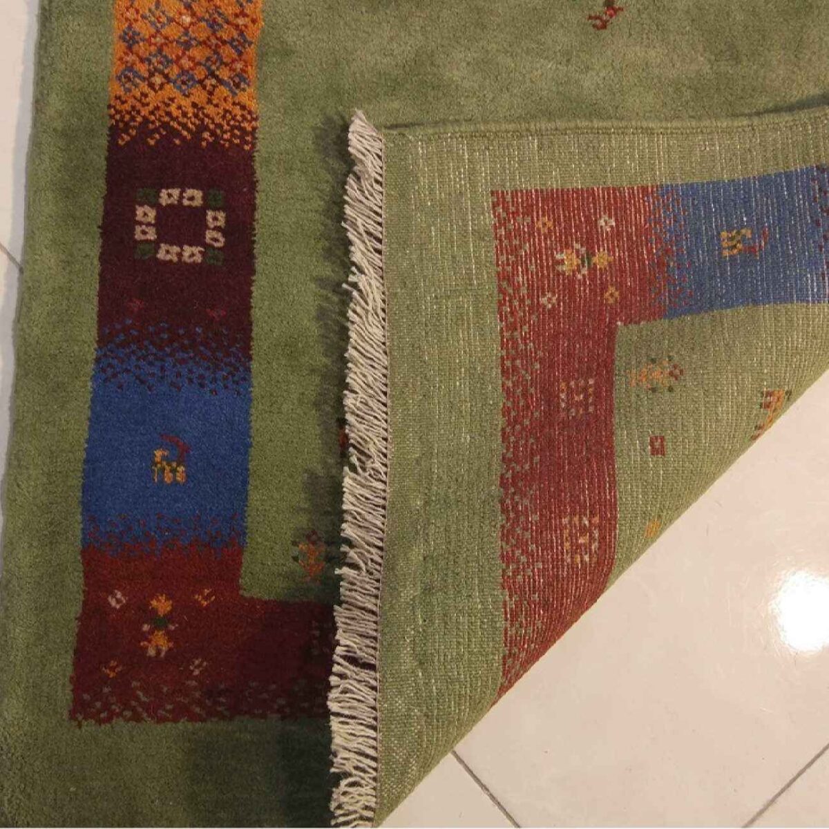Price and Buy Persian Gabbeh Wool Rug Handwoven in Fars Kashkuli Bordered - Image 3