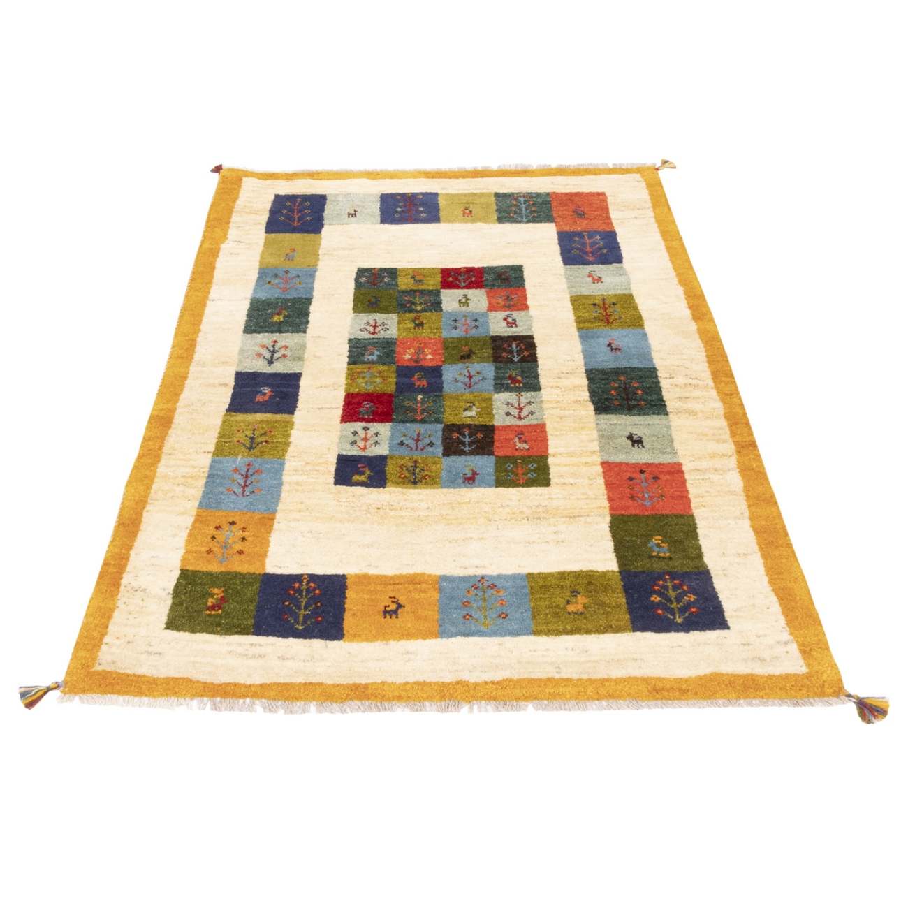 Price and Buy Persian Gabbeh Wool Rug Handwoven in Fars Kashkuli Cream - Image 8