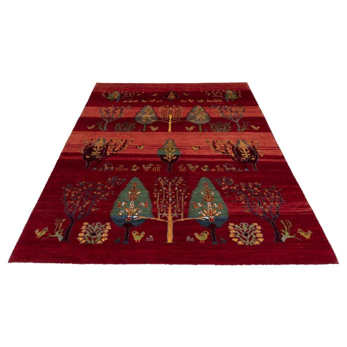 Price and Buy Persian Gabbeh Wool Rug Handwoven in Fars Tree Motifs - Image 3