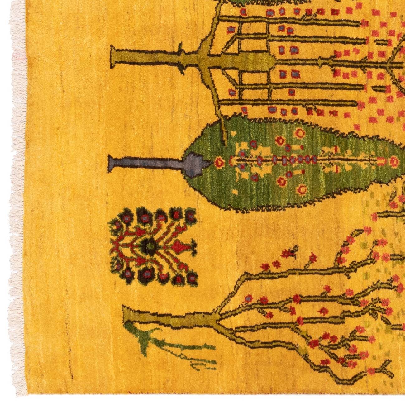 Price and Buy Persian Gabbeh Wool Rug Handwoven in Fars Yellow - Image 6