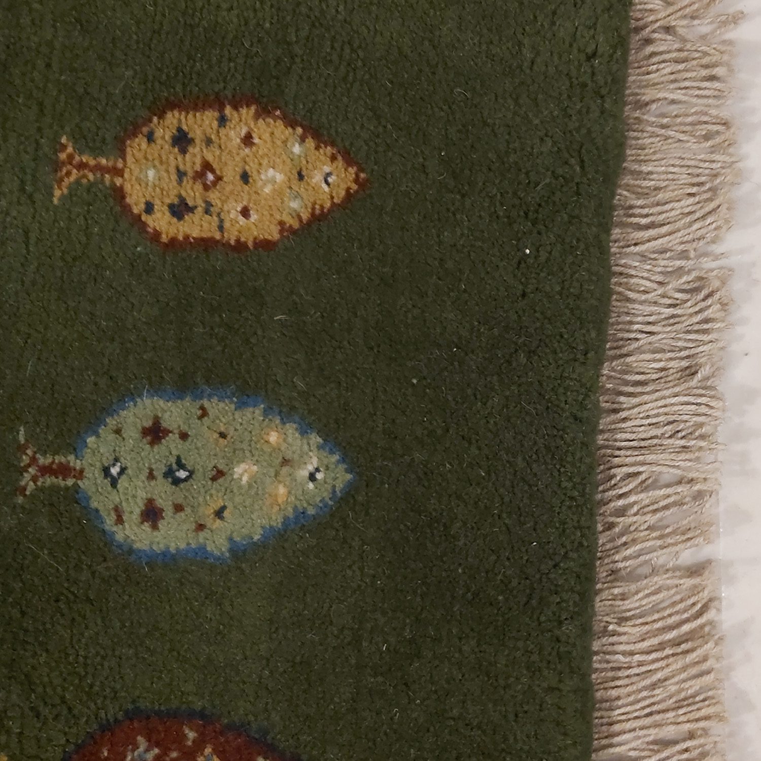 Price and Buy Persian Gabbeh Wool Rug Handwoven in Shiraz Tree Motifs Green - Image 4