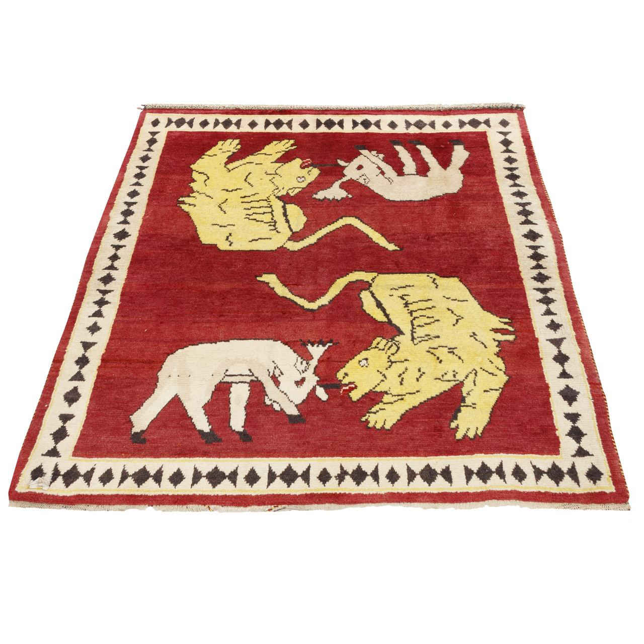 Price and Buy Persian Gabbeh Wool Rug Handwoven with Animal Motifs - Image 3