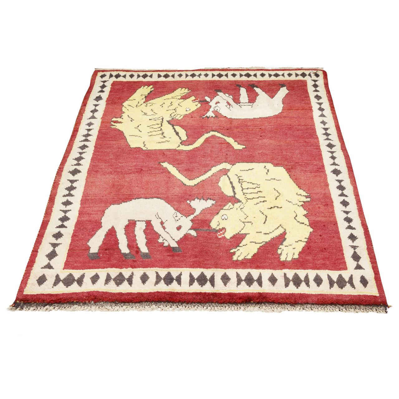 Price and Buy Persian Gabbeh Wool Rug Handwoven with Animal Motifs - Image 4