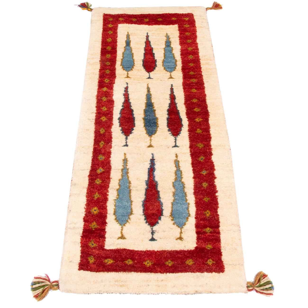Price and Buy Persian Gabbeh Wool Runner Rug Handwoven in Fars Tree Motifs - Image 6