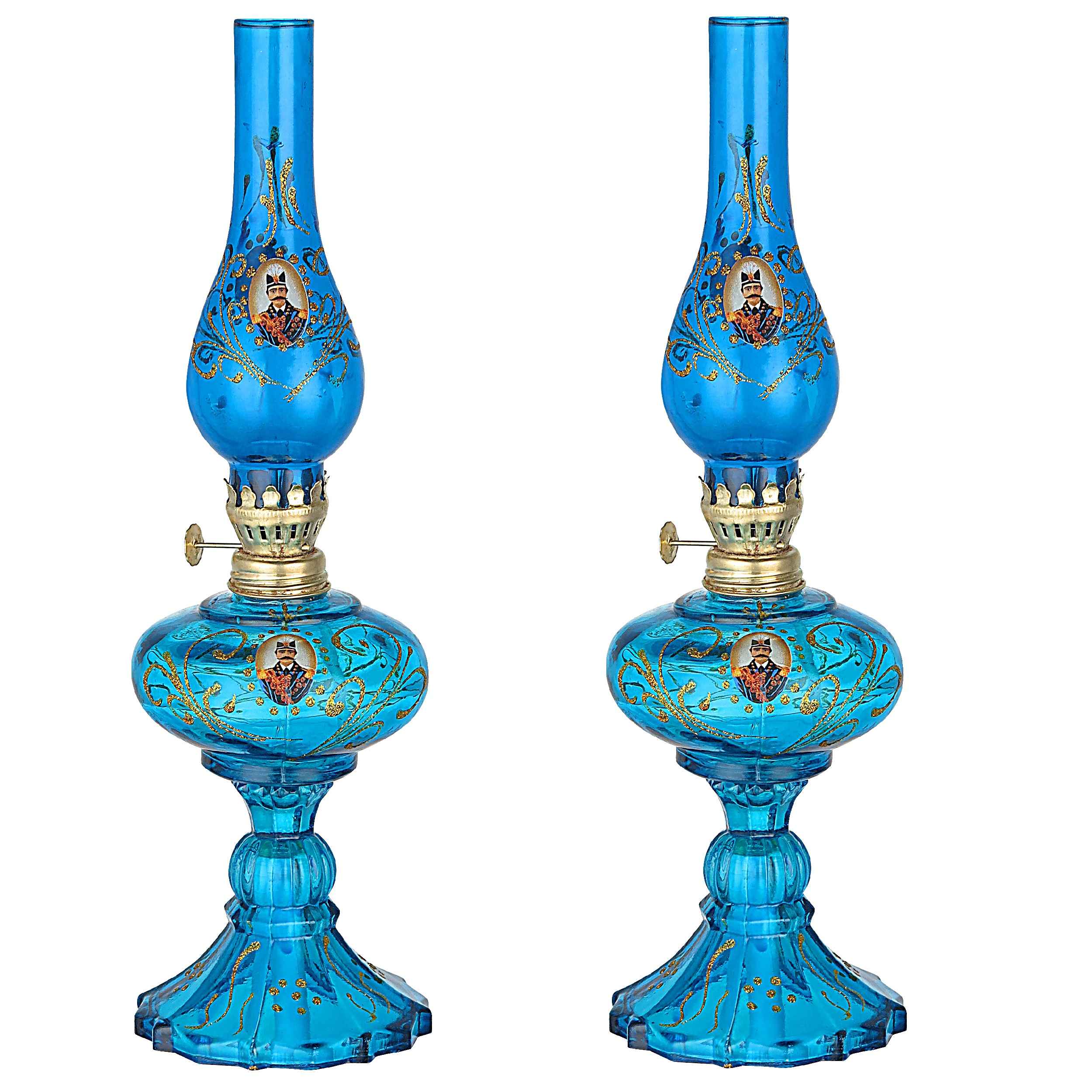 Price and Buy Persian Glass Kerosene Oil Lamp with Traditional Shah Abbasi Design