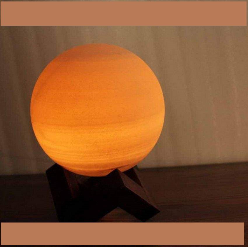 Price and Buy Persian Globe Salt Lamp – Handcrafted Planet Design with Wooden Base - Image 3