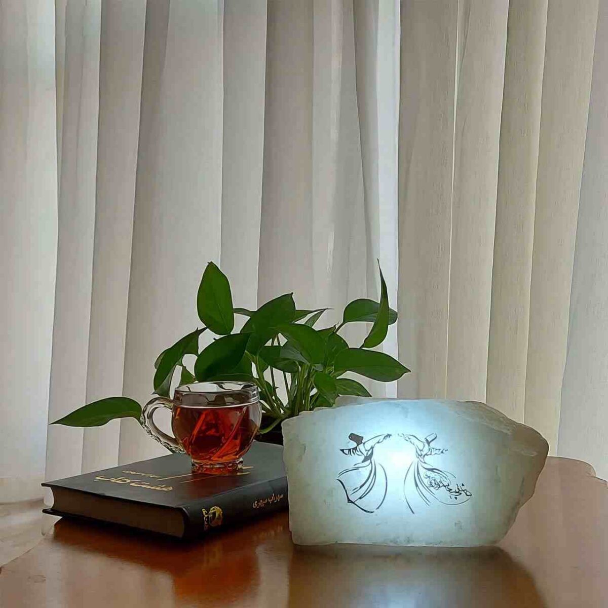 Price and Buy Persian Glow Salt Lamp – Handcrafted with Sama Dance Design - Image 4