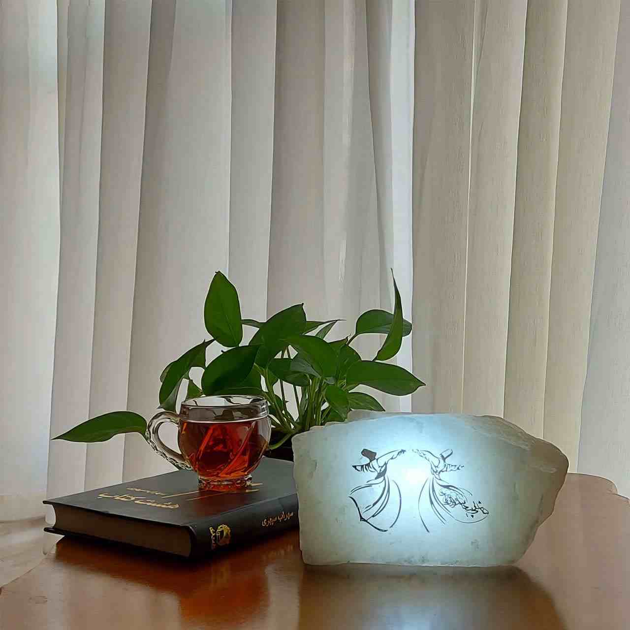 Price and Buy Persian Glow Salt Lamp – Handcrafted with Sama Dance Design - Image 4