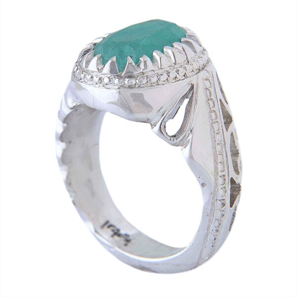 Price and Buy Persian Green Emerald Silver Ring For Men Handcrafted AM_4742_69003b8804ff9.jpeg Price and Buy Persian Green Emerald Silver Ring For Men Handcrafted AM_4742