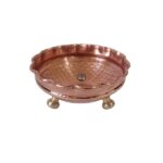 Price and Buy Persian Hammered & Handcrafted Copper Footed Bowl – Simin - Image 3
