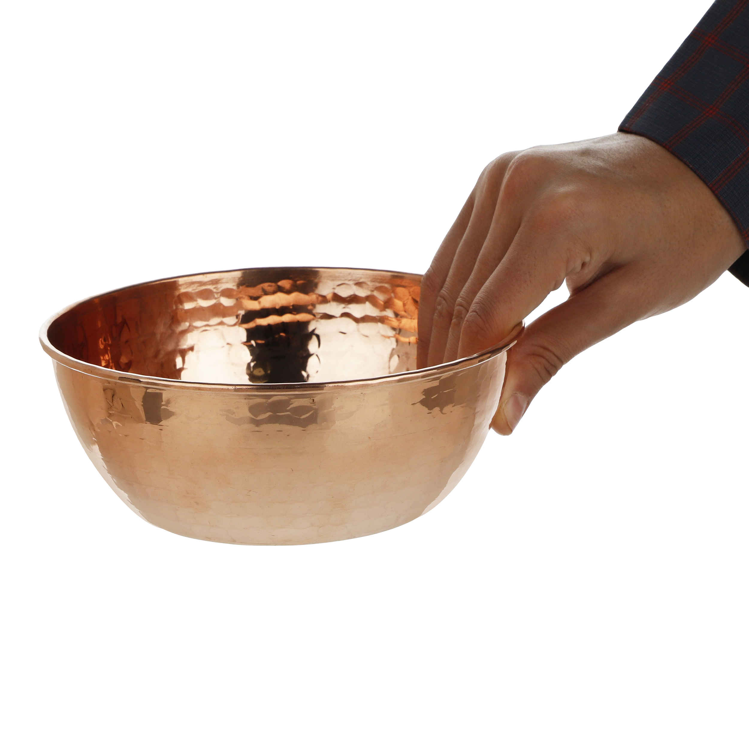 Price and Buy Persian Hammered & Handcrafted Copper Mixing Bowl – Kiarash - Image 4