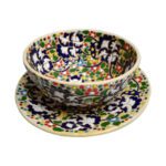 Price and Buy Persian Handmade Decorative Minakari Pottery Bowl & Plate Model Mahan