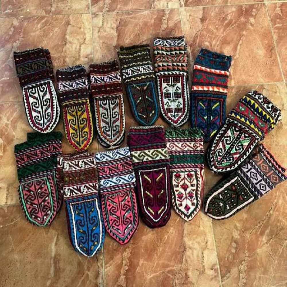 Price and Buy Persian Handwoven Cotton Socks for Women Knitted Koohnavardi - Image 3