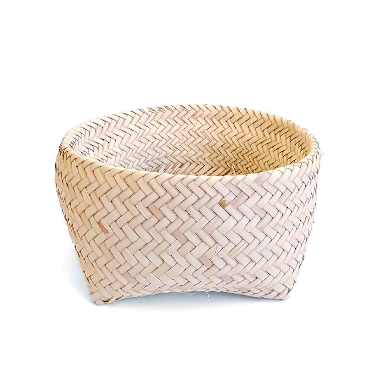 Price and Buy Persian Handwoven Palm Leaf Storage Basket with Handle - Image 3