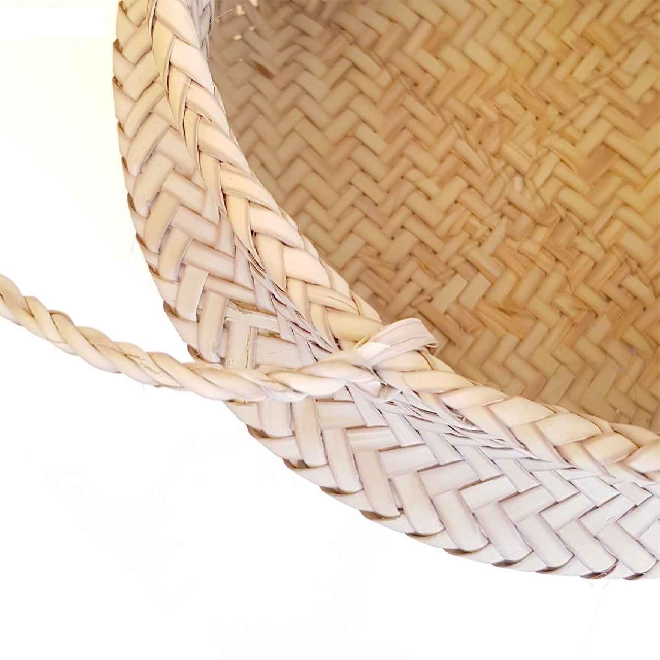 Price and Buy Persian Handwoven Palm Leaf Storage Basket with Handle - Image 4
