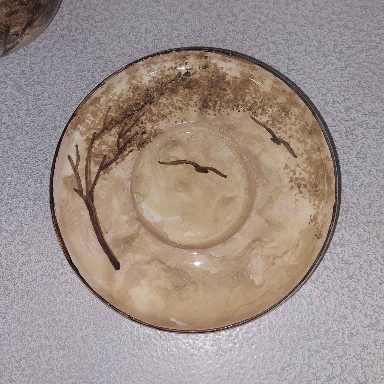 Price and Buy Persian High-Quality Pottery Teacup & Saucer with Tree Design - Image 3