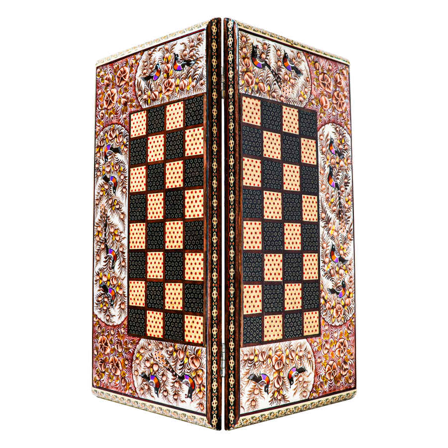Price and Buy Persian Inlaid Wooden Marquetry Chess Board Model Birds - Image 4
