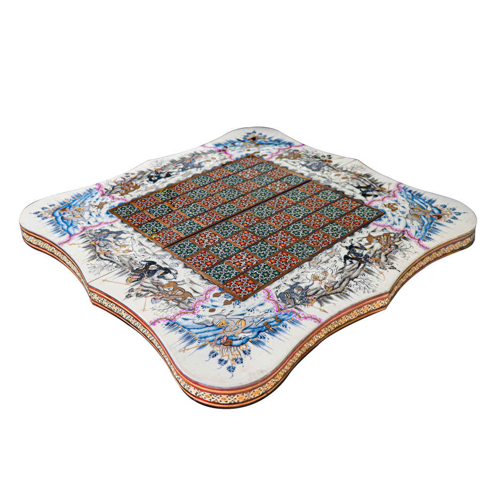 Price and Buy Persian Inlaid Wooden Marquetry Chess Board Model Chovgan - Image 3