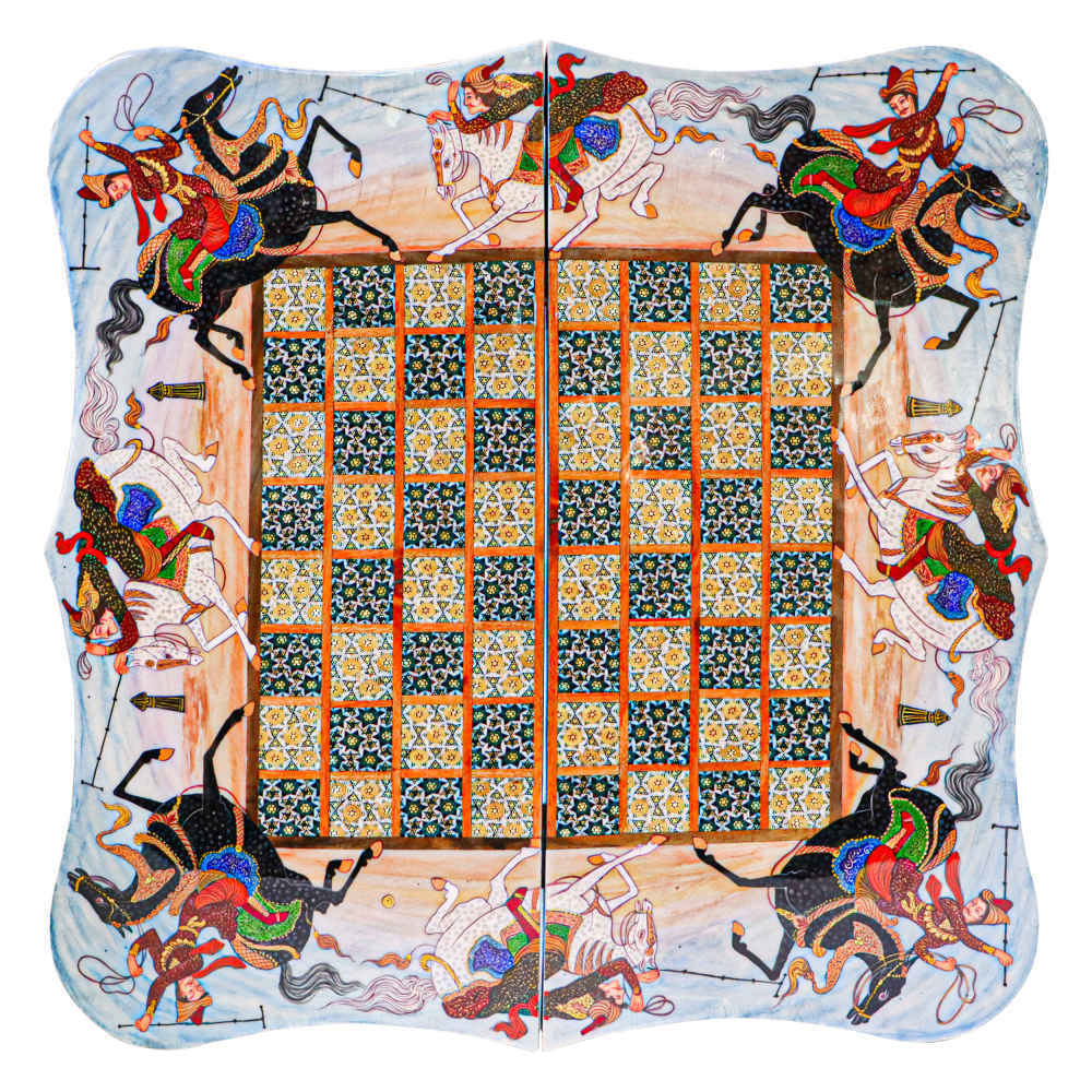 Price and Buy Persian Inlaid Wooden Marquetry Chess Board Model Chowgan