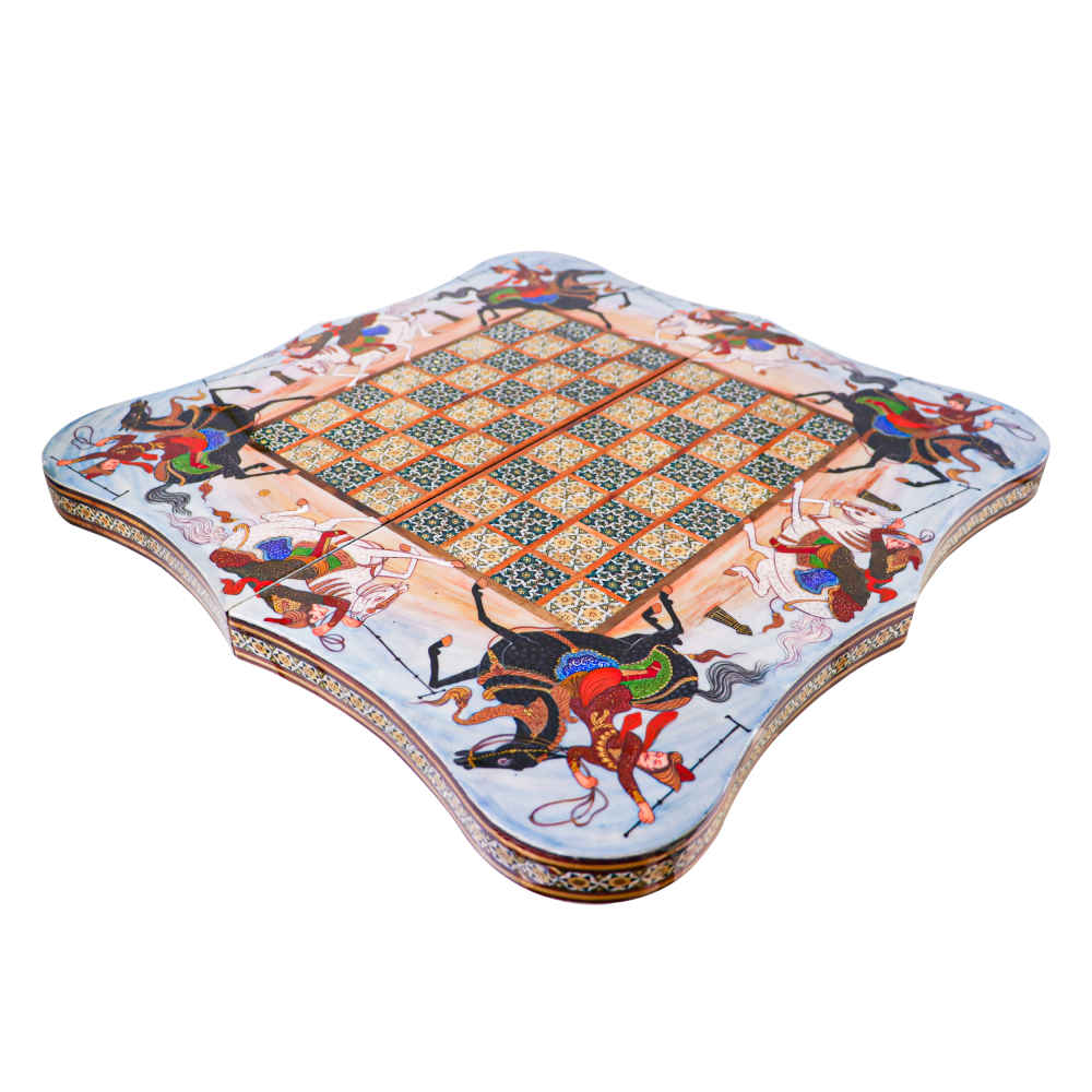 Price and Buy Persian Inlaid Wooden Marquetry Chess Board Model Chowgan - Image 3