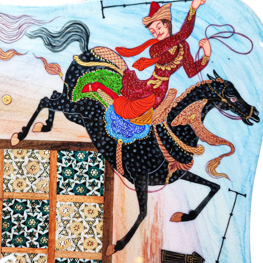 Price and Buy Persian Inlaid Wooden Marquetry Chess Board Model Chowgan - Image 6