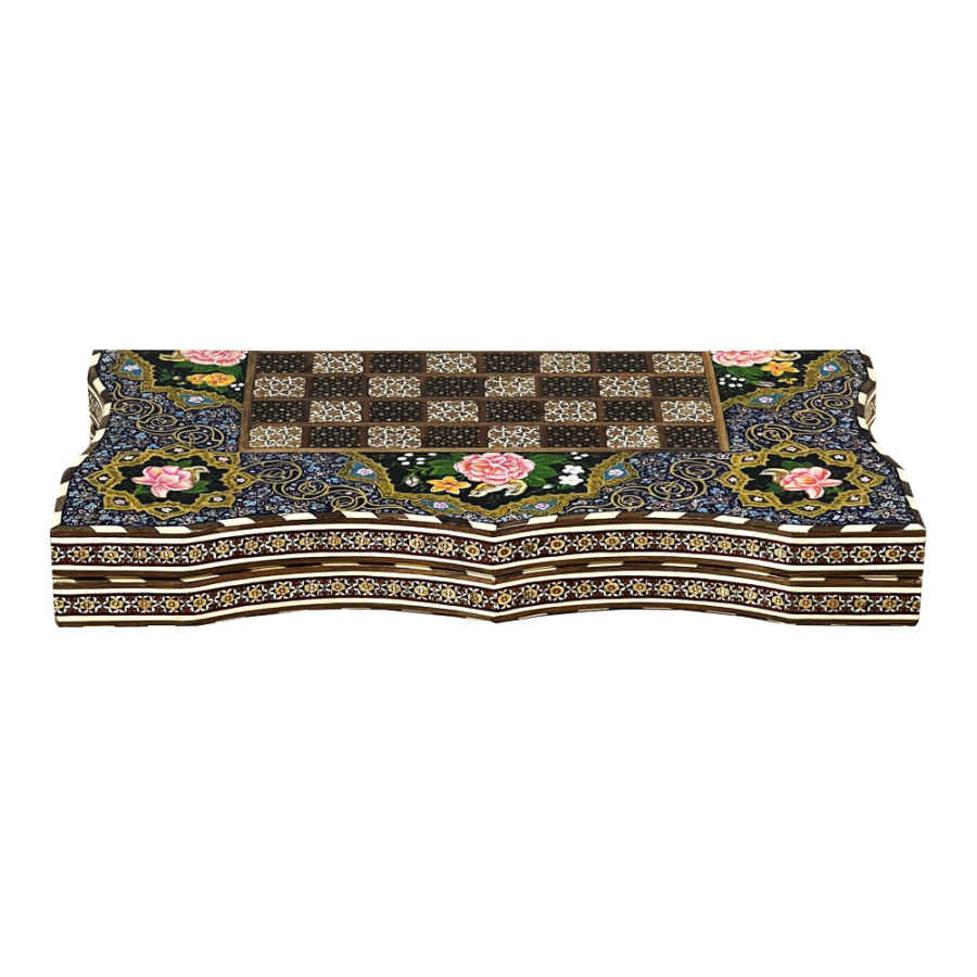 Price and Buy Persian Inlaid Wooden Marquetry Chess Board Model Flower - Image 3
