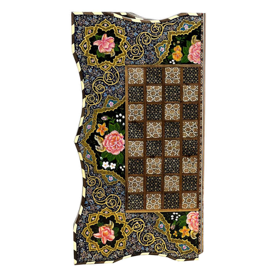 Price and Buy Persian Inlaid Wooden Marquetry Chess Board Model Flower - Image 4