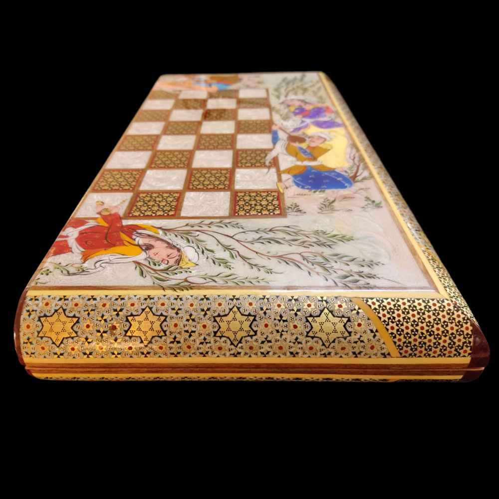 Price and Buy Persian Inlaid Wooden Marquetry Chess Board Model Leyli - Image 3