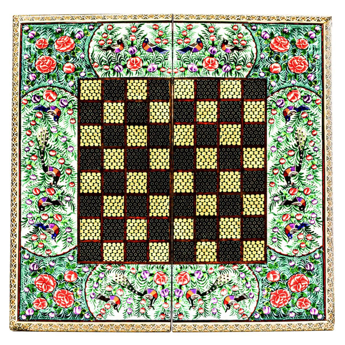 Price and Buy Persian Inlaid Wooden Marquetry Chess Board Model Naghashi