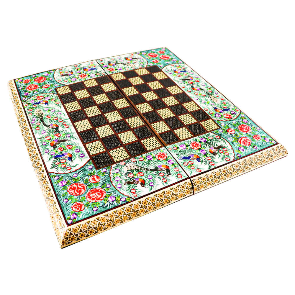 Price and Buy Persian Inlaid Wooden Marquetry Chess Board Model Naghashi - Image 3