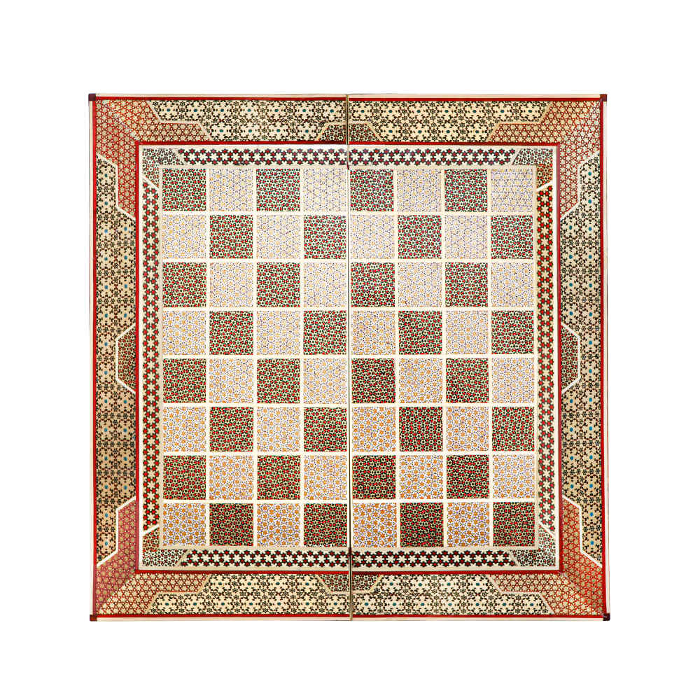 Price and Buy Persian Inlaid Wooden Marquetry Chess Board Model Shahkar