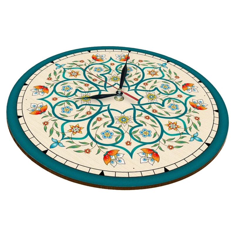 Price and Buy Persian-Inspired Analog Patterned Wall Clock – Flower Design - Image 3