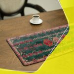 Price and Buy Persian Inspired Green Velvet Table Runner – with Geometric Pattern